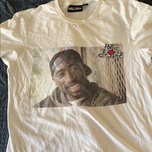white tupac tee poetic justice shirt